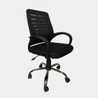 ราคา เก้าอี้สำนักงาน พนักพิงและที่นั่ง หุ้มด้วยผ้าตาข่าย ไอคอนิค CL-08 สีดำ (YA15285)