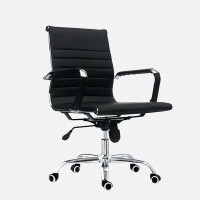 ราคา เก้าอี้สำนักงาน เบาะและพนักพิงหุ้มด้วย PU ไอคอนิค CLC-02P สีดำ (YA15292)