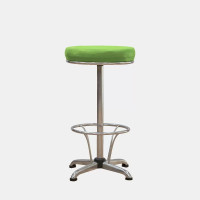 ราคา เก้าอี้บาร์ โครงเก้าอี้เหล็กหนา 1.2 มม. เบาะนั่งหุ้มหนัง PVC ไอคอนิค 110A สีเขียว (YA16204)