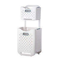 ราคา ตะกร้าใส่ผ้า พลาสติก ตะกร้าผ้าพับได้ 1ใบ THAI SUN SPORT SH0122-S M สีขาว pcs (YA16500)