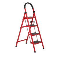 ราคา THAI SUN SPORT บันไดพับได้ อลูมิเนียม รุ่น HMLV-00007 สีแดง 4ชั้น (YA16705)