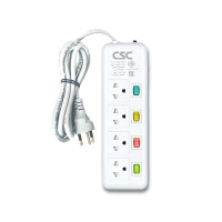 ราคา รางปลั๊กไฟ มอก. ColorSwitch 4ช่อง 4สวิตช์ 10เมตร CSC AM144CS-10m (YA17358)