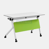 ราคา โต๊ะประชุม ขาเหล็กดัดโค้ง หน้าโต๊ะไม้คุณภาพสูง ไอคอนิค รุ่น FTM- 150 ขนาด 150 ซม. (มี 2 ขนาด) (YA19809)