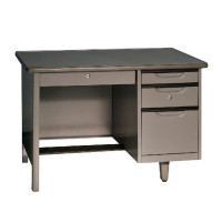 ราคา โต๊ะทำงานเหล็ก รุ่นกุญแจอิสระ มี 4 ลิ้นชัก เพรสซิเด๊นท์ DE2642 สีเทา ขนาด 3.5 ฟุต (YA19996)