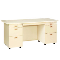 ราคา โต๊ะทำงานเหล็ก รุ่นกุญแจอิสระ เพรสซิเด๊นท์ DNP167-T-IVORY สีขาว ขนาด 1.6 เมตร (YA20054)