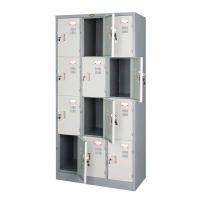 ราคา ตู้ล็อคเกอร์ กุญแจอิสระ เหล็กหนา 0.6 มม. เพรสซิเด๊นท์ LK012 สีเทา 12 ประตู (YA20202)