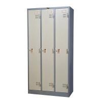 ราคา ตู้ล็อคเกอร์ กุญแจอิสระ เหล็กหนา 0.6 มม. เพรสซิเด๊นท์ LK003 สีเทา 3 ประตู (YA20208)