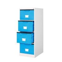 ราคา WELCO ตู้เก็บเอกสารและแฟ้มแขวน 4 ลิ้นชัก รุ่น WFC104-M/L สีขาว-ฟ้า (YA20372)