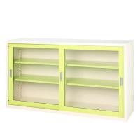 ราคา WELCO ตู้เก็บเอกสารบานเลื่อนกระจกเตี้ย รุ่น WSLG15 สีขาว-เขียว ขนาด 5 ฟุต (YA20653)