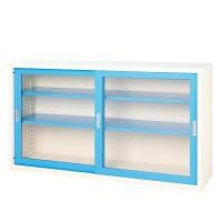 ราคา WELCO ตู้เก็บเอกสารบานเลื่อนกระจกเตี้ย รุ่น WSLG15 สีขาว-ฟ้า ขนาด 5 ฟุต (YA20652)