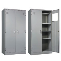 ราคา ตู้เสื้อผ้าบานเปิด 2 ประตู มี 1 ราวแขวน และ 3 แผ่นชั้น เวลโก LK218 สีเทา (YA20716)