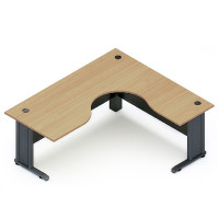 ราคา โต๊ะทำงานไม้ขาเหล็กรูปตัวแอลต่อขวา Century L1816-R สีไวท์โอ๊ค ขนาด 1.8 ม. (YA22748)