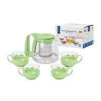 ราคา RRS ชุดกาชงชา 700 ml พร้อมแก้ว 150 ml 4 ใบ สีเขียว ชุด (YA23471)