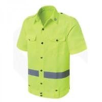 ราคา TRAFFICTHAI เสื้อจราจรสีเขียวมะนาว พร้อมแถบสะท้อนแสงคอปก (YA24059)