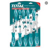 ราคา TOTAL ไขควงชุด ( ปากแบน + ปากแฉก ) 10 ตัวชุด TT-THT250610-NO (YA25236)