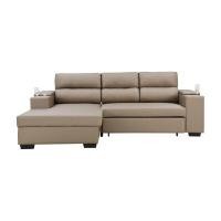 ราคา INDEX LIVING MALL โซฟาเบด PVC L-shape ด้านขวา รุ่นโดมินิค - สีน้ำตาล (YA25475)