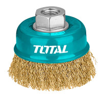 ราคา Total แปรงลวดถ้วย ทองเหลือง ขนาด 5 นิ้ว (เกลียว M10 x 1.5) รุ่น TAC31051.2 ( Brass Wire Cup Brush ) (YA25599)