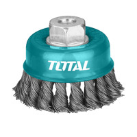 ราคา Total แปรงลวดถ้วย ถักเปีย ขนาด 5 นิ้ว (เกลียว M10 x 1.5) รุ่น TAC32051.2 ( Steel Wire Brush ) (YA25608)