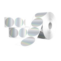 ราคา EASY PRINT กระดาษสติ๊กเกอร์ PP โฮโลแกรม วงกลม ขนาด 40 MM. (500 ดวง/ม้วน) (YA25826)