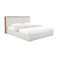 ราคา INDEX LIVING MALL เตียงนอน รุ่นเฮซ พื้นเตียงซี่ ขนาด 6 ฟุต สีเทาอ่อน/ไลท์โอ๊ค (YA26494)