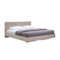 ราคา INDEX LIVING MALL เตียงนอน รุ่นแมสซิโม่ ขนาด 6 ฟุต (พื้นเตียงซี่) สีหินทราย (YA26676)