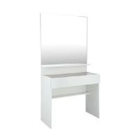 ราคา INDEX LIVING MALL โต๊ะเครื่องแป้งท็อปกระจก รุ่น บลัง - สีขาว (YA26674)