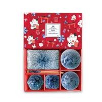 ราคา RRS ชุดจานชามญี่ปุ่นเซรามิก พร้อม ตะเกียบ 6 ชิ้น/ชุด 1 ชุด (YA27832)