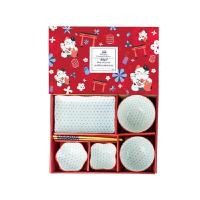 ราคา RRS ชุดจานชามญี่ปุ่นเซรามิก พร้อม ตะเกียบ 6 ชิ้น/ชุด 2 ชุด (YA27833)