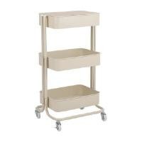 ราคา INDEX LIVING MALL ชั้นวางของ 3 ชั้นพร้อมล้อ รุ่นเอลโล่ สีครีม (YA29056)