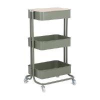 ราคา INDEX LIVING MALL ชั้นวางของ 3 ชั้นพร้อมล้อ รุ่นเอลโล่ สีเขียว (YA29055)