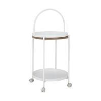 ราคา INDEX LIVING MALL ชั้นวางของ 2 ชั้น พร้อมล้อ รุ่นละมุน สีขาว (YA29255)