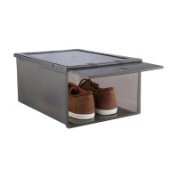 ราคา INDEX LIVING MALL กล่องรองเท้าฝาสไลด์บน รุ่นโบลิว่า สีดำ ไซส์ L (YA29521)