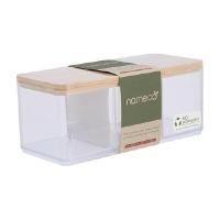 ราคา INDEX LIVING MALL กล่องเหลี่ยม 3 ช่อง รุ่นนามีโก้ สีใสโปร่ง ขนาด 1200 มล. (YA29546)