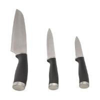 ราคา INDEX LIVING MALL ชุดมีด รุ่น เค-นิฟ สีดำ/เงิน (3 ชิ้น/ชุด) (YA29735)