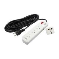 ราคา INDEX LIVING MALL ปลั๊กไฟ 3 ช่อง 1 สวิตซ์ รุุ่นดาต้า ขนาด 5 เมตร. - สีเทา (YA30149)