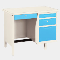 ราคา ICONIC โต๊ะทำงานเหล็ก รุ่น TC-3 สีฟ้า ขนาด 3 ฟุต (YA35150)