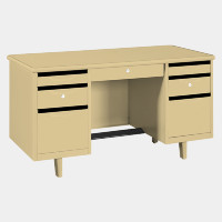 ราคา ICONIC โต๊ะทำงานเหล็ก รุ่น TC-4.5 สีครีม ขนาด 4.5 ฟุต (YA35172)