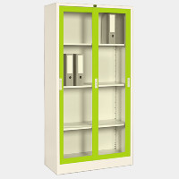 ราคา ICONIC ตู้บานเลื่อนกระจก รุ่น LK-3 สีเขียว (YA35544)