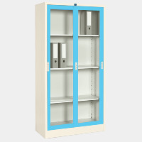 ราคา ICONIC ตู้บานเลื่อนกระจก รุ่น LK-3 สีฟ้าอ่อน (YA35547)