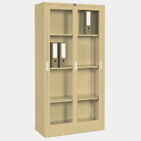 ราคา ตู้บานเลื่อนกระจก ไอคอนิค รุ่น LK-3 สีครีม (YA35549)