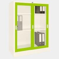 ราคา ICONIC ตู้บานเลื่อนกระจกทรงกลาง รุ่น LK-C3 สีเขียว (YA35567)
