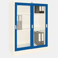 ราคา ICONIC ตู้บานเลื่อนกระจกทรงกลาง รุ่น LK-C3 สีน้ำเงิน (YA35571)