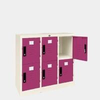 ราคา ICONIC ตู้ล็อคเกอร์เตี้ย 6 ช่อง รุ่น LK-T6 สีม่วง (YA35702)