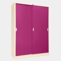 ราคา ICONIC ตู้บานเลื่อนทึบ รุ่น LKAS-404 สีม่วง ขนาด 4 ฟุต (YA35935)