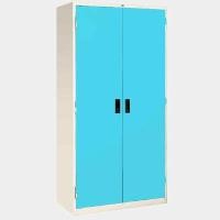 ราคา ICONIC ตู้เสื้อผ้าบานเปิดมือจับฝัง รุ่น WO-F1 สีฟ้า (YA36016)