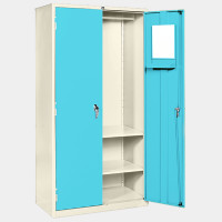 ราคา ICONIC ตู้เสื้อผ้าบานเปิดมือจับบิด รุ่น WO-1 สีฟ้า (YA36025)