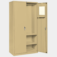 ราคา ICONIC ตู้เสื้อผ้าบานเปิดมือจับบิด รุ่น WO-1 สีครีม (YA36027)