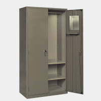 ราคา ICONIC ตู้เสื้อผ้าบานเปิดมือจับบิด รุ่น WO-1 สีเทา (YA36028)