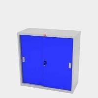 ราคา LUCKYWORLD ตู้บานเลื่อนทึบเตี้ย รุ่น KSS-90 สีน้ำเงิน ขนาด 3 ฟุต (เหล็กหนา0.6 มม) (YA36173)