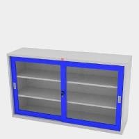 ราคา LUCKYWORLD ตู้บานเลื่อนกระจกเตี้ย รุ่น KSG-150 สีน้ำเงิน ขนาด 5 ฟุต (เหล็กหนา0.6) (YA36167)